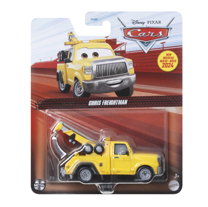 Masinuta metalica Hot Wheels, Disney Pixar Cars on the Road, Chris Freightman, scara 1:55, Galben