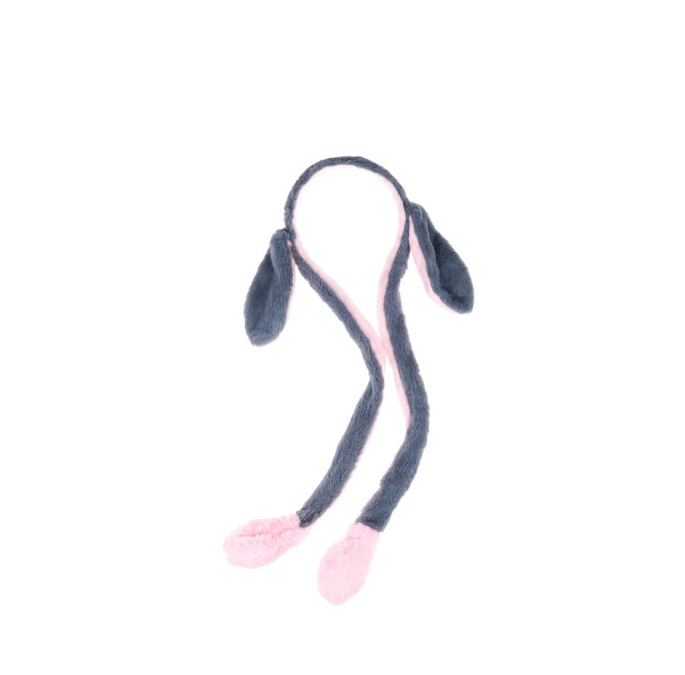 Urechi iepuras cu miscare, Gri Roz , 24 cm