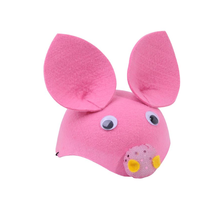 Palarie pentru petrecere roz in forma de purcelus