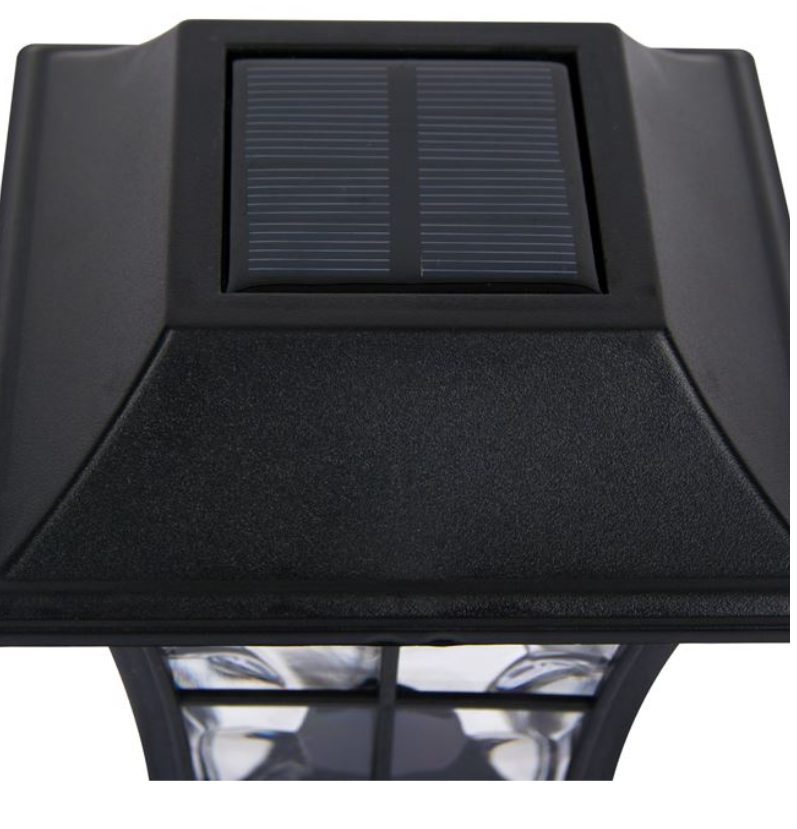 Lampa solara vitraliu, neagra, 32 cm - imagine 3